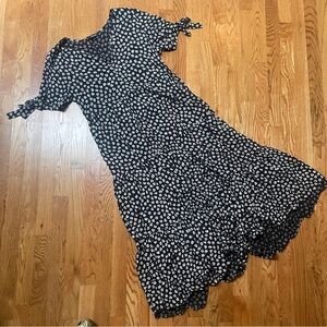 Madewell Black and White Floral Maxi Dress